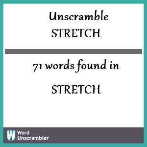Unscramble stretch - Click here to go through unscrambled words with the letters SFHFIRE. Word decoder for sfhfire, word generator using the letters sfhfire.